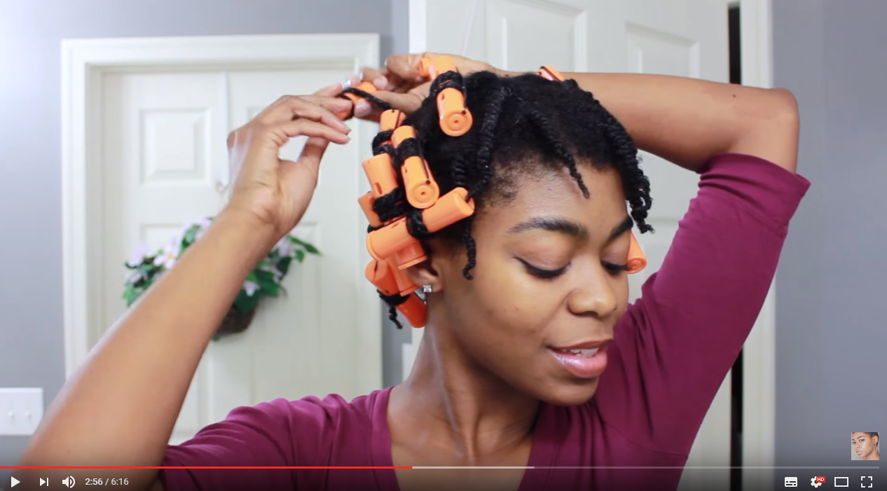 creating curly style krinky hair
