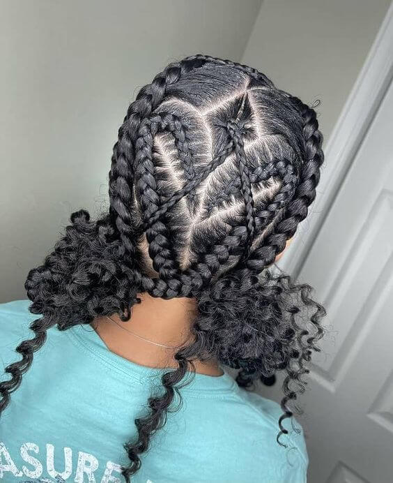 31 Hairstyle To Prove That A Heart Design Can Elevate Any Braid Style 26