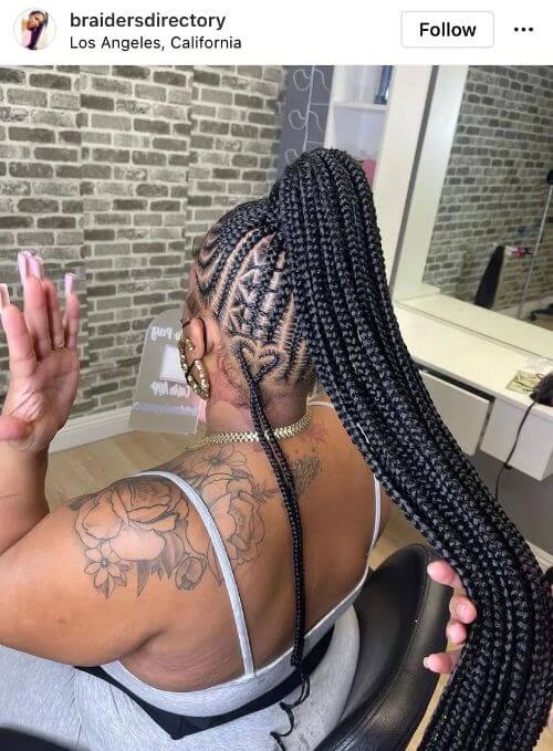 31 Hairstyle To Prove That A Heart Design Can Elevate Any Braid Style 9
