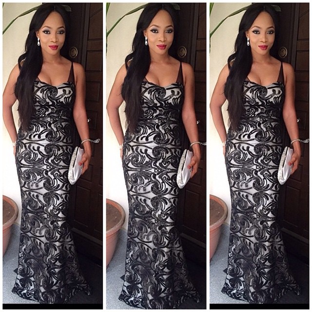 Bridal ceremony Customer Look: Toke Makinwa Turns Heads in Black Detailed Costume