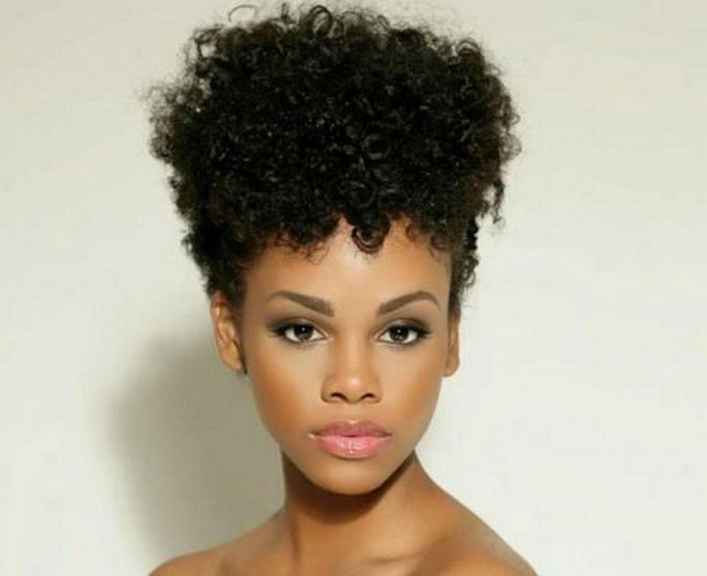 Simple Afro Puff Updo