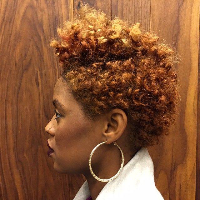 short curly hairstyles for black women Golden curly