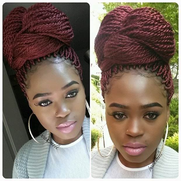 40 Senegalese Twist Hairstyles for Black Women | herinterest.com