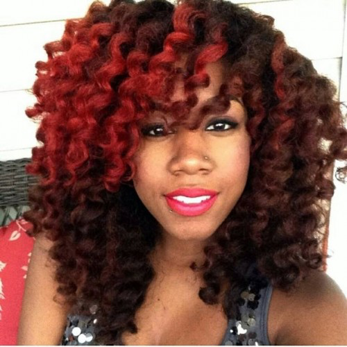 Auburn Red Crochet Braids