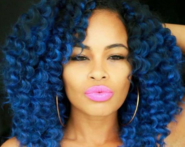 Bold Blue Crochet Braids