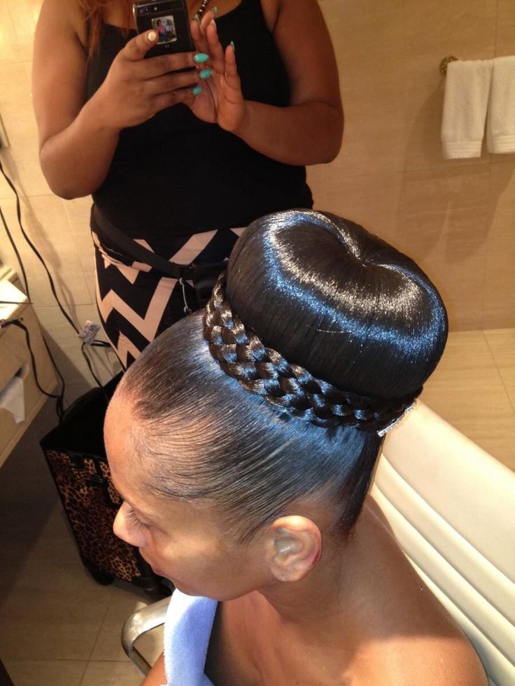 African American. Black Bride. Wedding Hair. Natural Hairstyles. braid wrapped bun