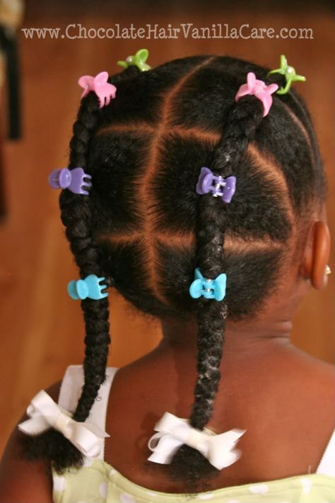 Beautiful Black Women and their Hairstyles/Piggyback Braids | love!