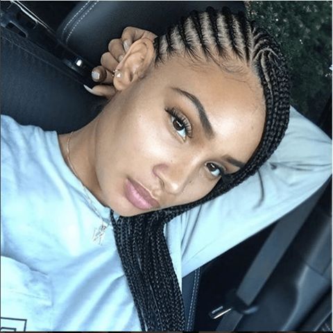 Beautiful Box Braided High Bun IG:@misscarradine naturalhairmag