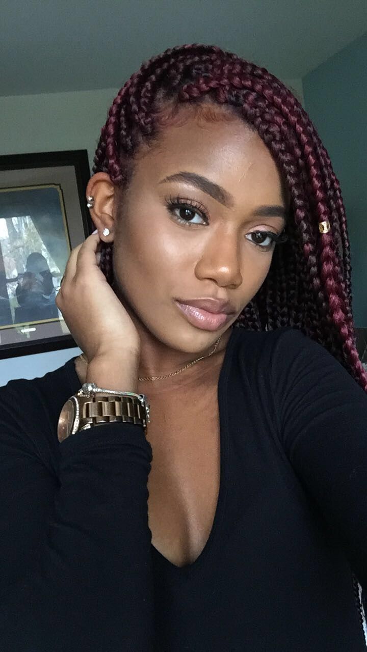 black and grey box braids