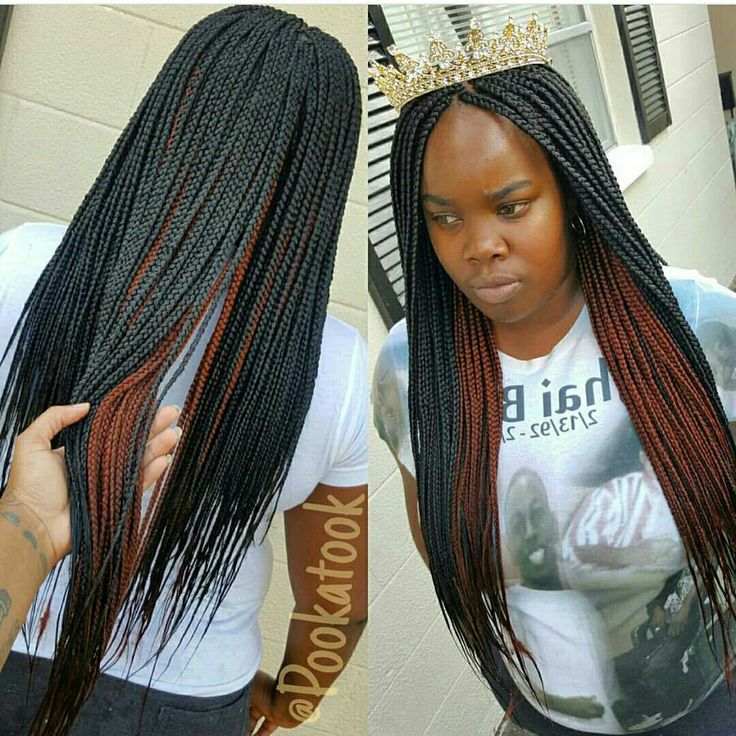 Box braids. Layer ombre.