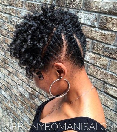 Braided cornrows hairstyle