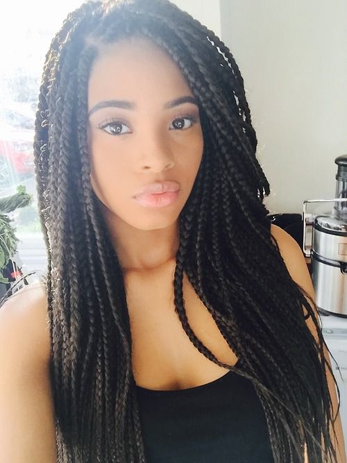 Double Bun | 21 Awesome Ways To Style Your Box Braids And Locs