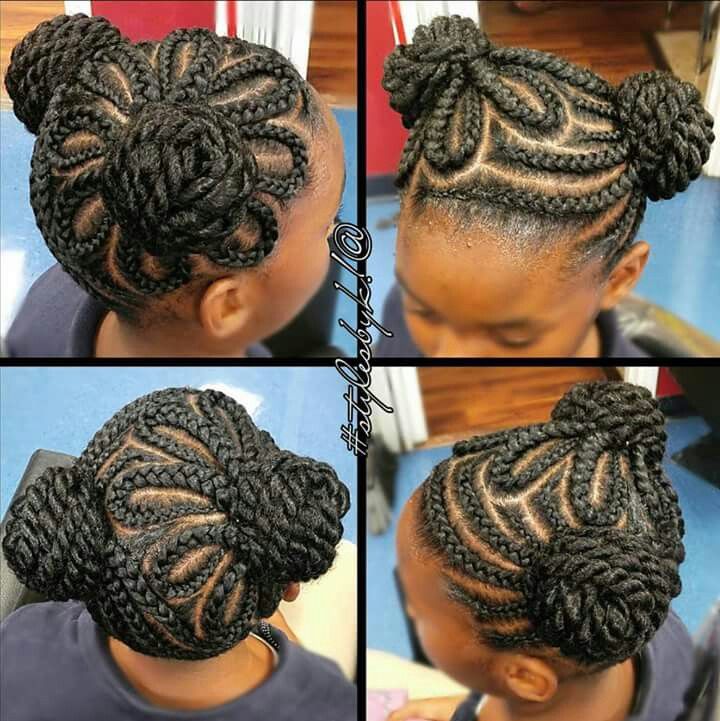 Ghana cornrows and crochet braids African American hair. Freetress go go curl