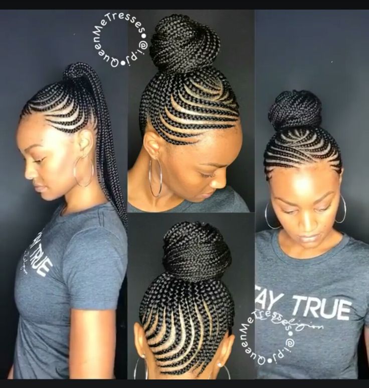 Multiple-braid-ponytail