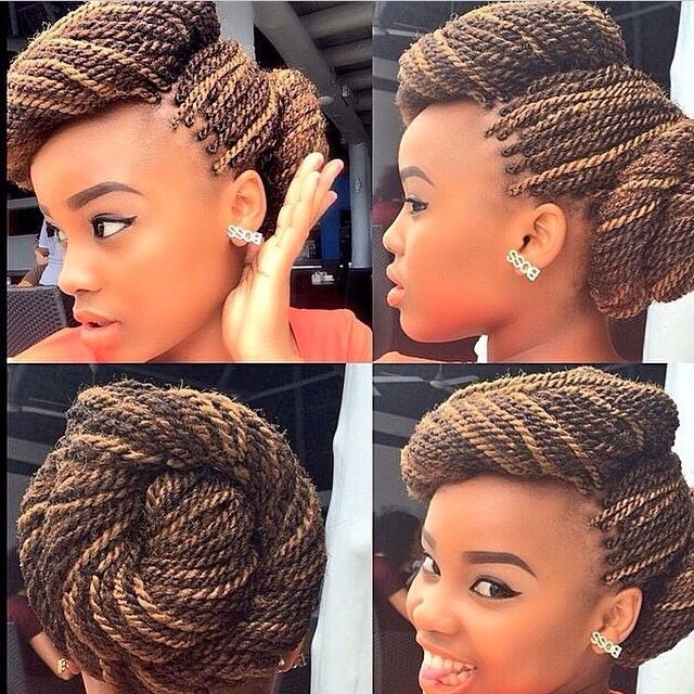 Natural hair. Box braids. Protective style. I might try this color for the summer