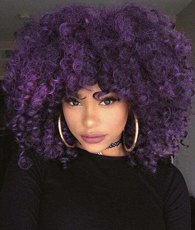 purple crochet hairstyle