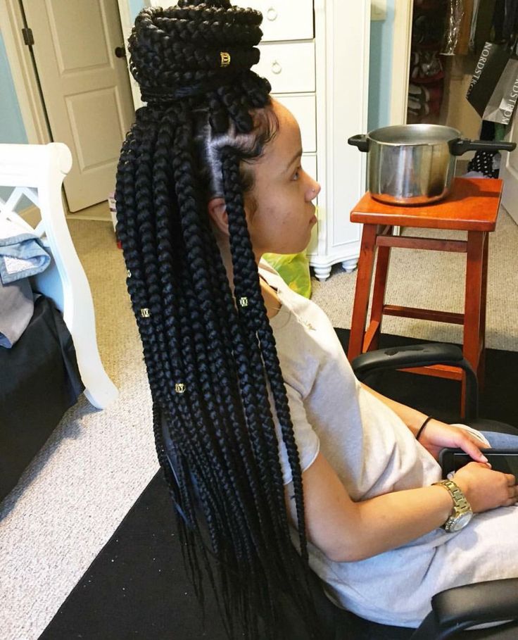 Purple Yarn Braids