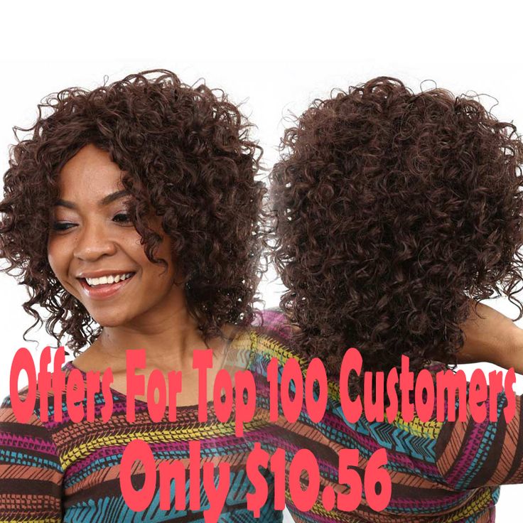 Short Afro Kinky Curly Wig Cheap Synthetic Wigs For Black Women African American Short Wigs Short Curly Brown Wig Womans Hair