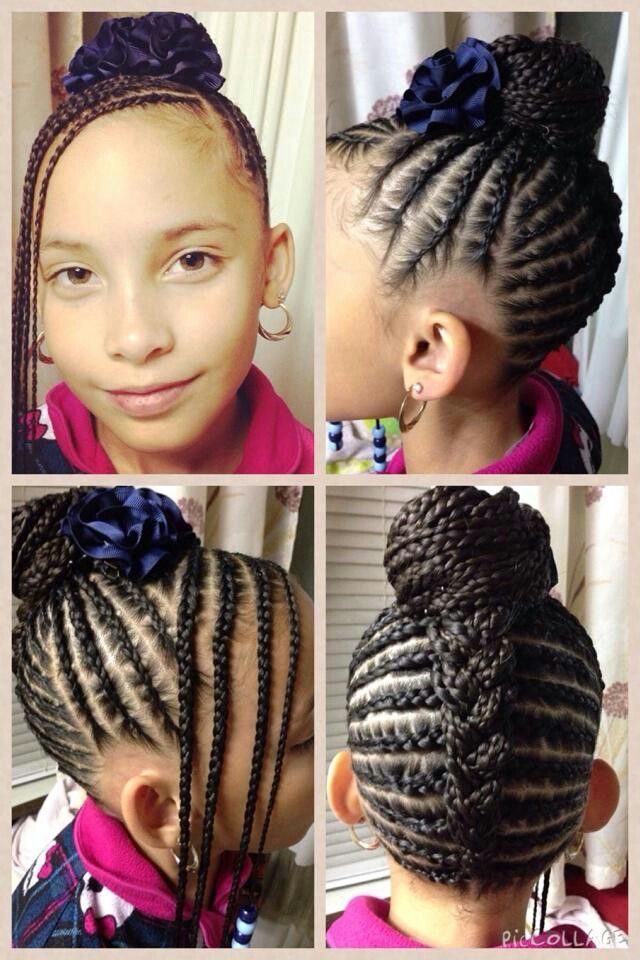 adorable braided style for girls