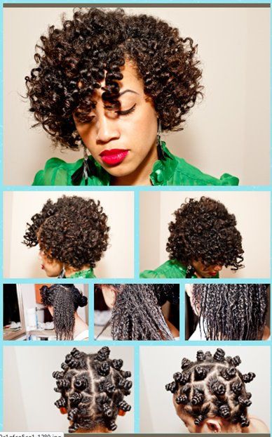 bantu knot out love the curl pattern that is created. going to have to try this.