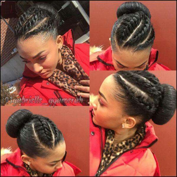 chic natural up do