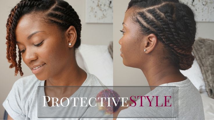 easy flat twist protective style natural hair