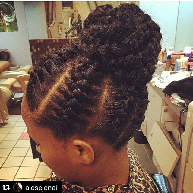 flat twist senegalese bun