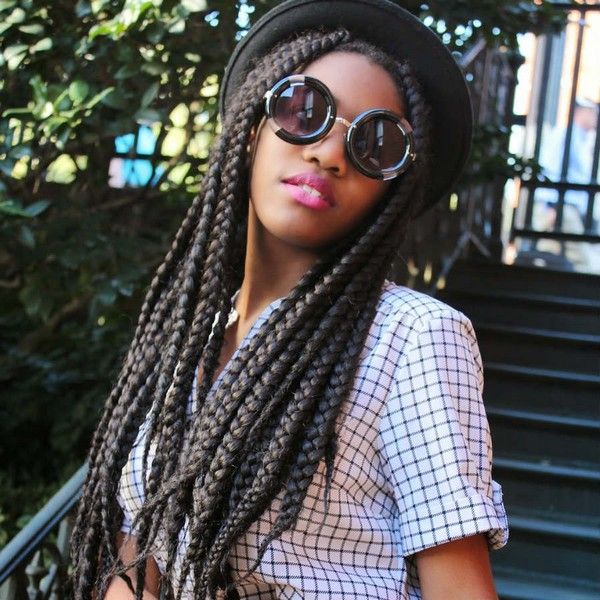 jumbo box braids with rubber bands