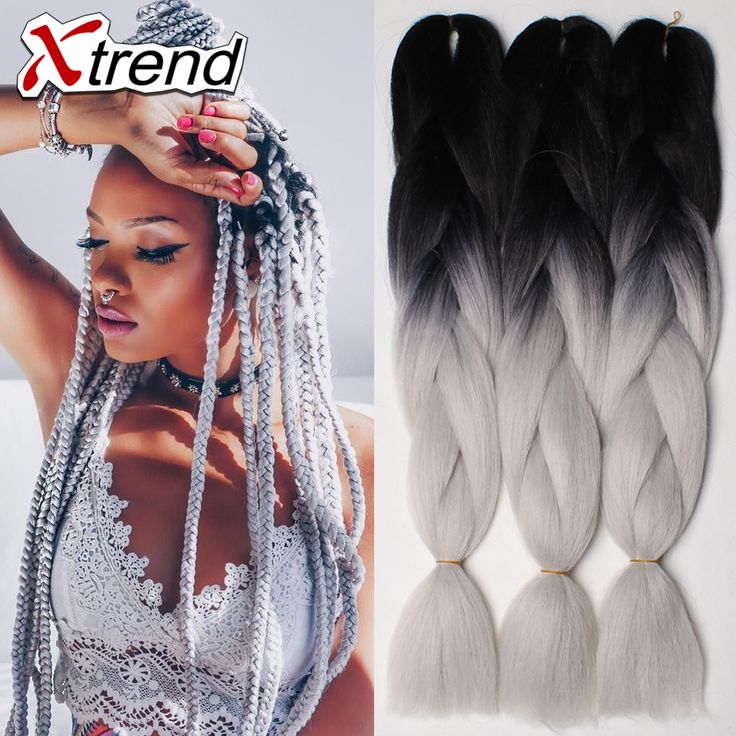 kanekalon xpression braiding hair for box braids 24 100g synthetic ombre braiding hair crochet jumbo braid black grey burgundy