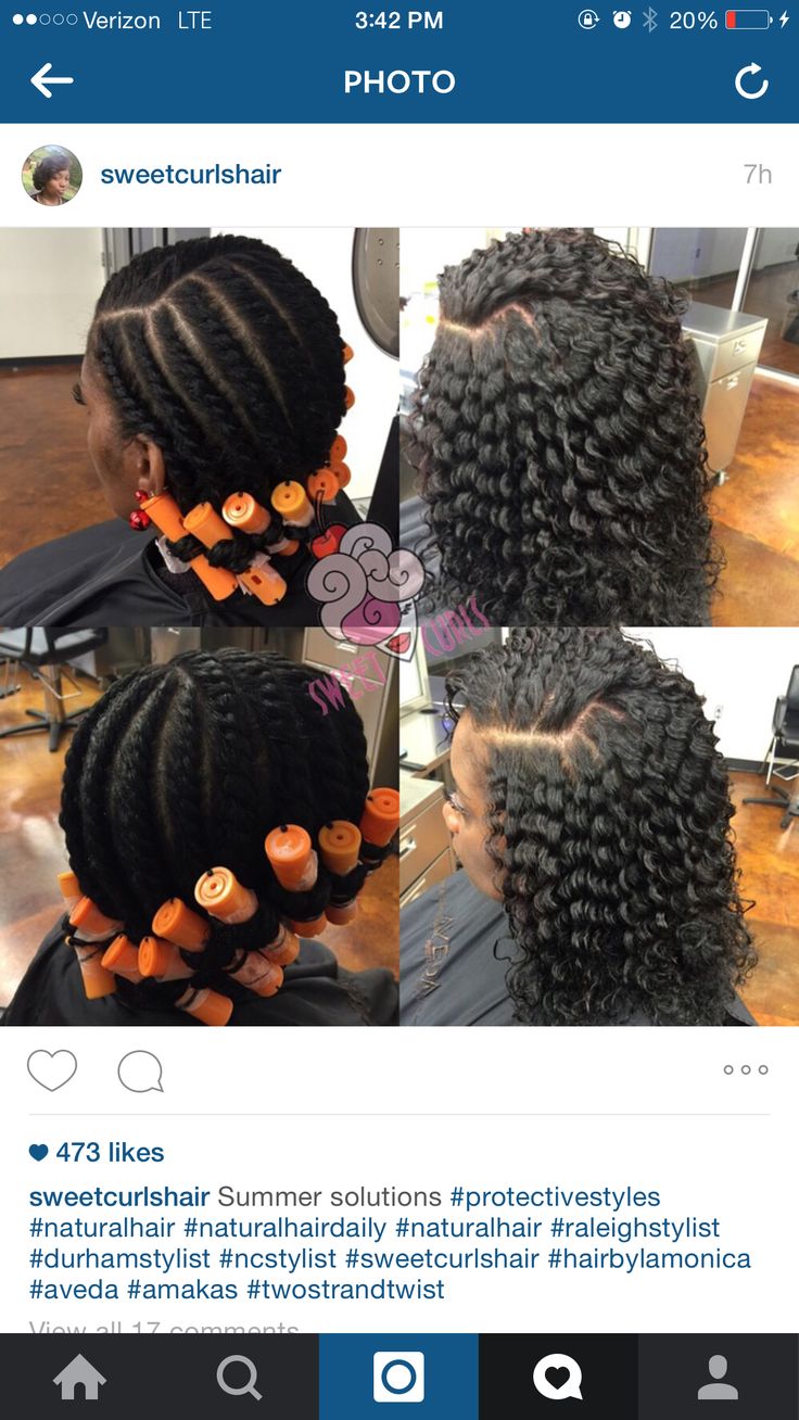 mini twist side flat twists natural hair