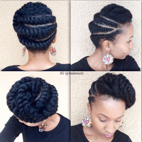 pretty elegant flat twist updo ig actually ashly naturalhairmag