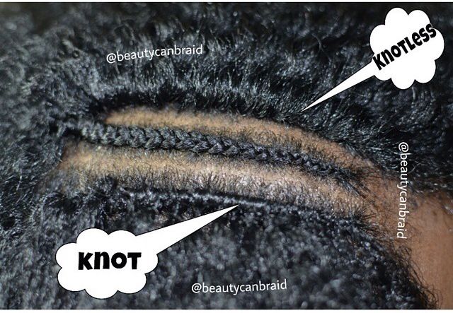 the diffrence between knoted and knotless crochet braids.