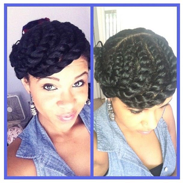 updo style for two strand twists http community.blackhairinformation.com hairstyle gallery updos updo style two strand twists updos naturalhairst