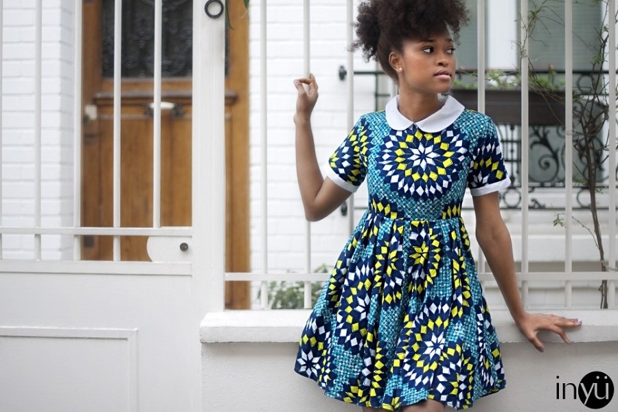 african print dress inyu