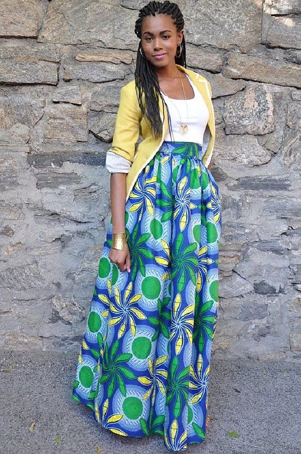 maxi skirt africanprint ankara chenburkettny