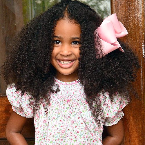 long natural black girl hairstyle