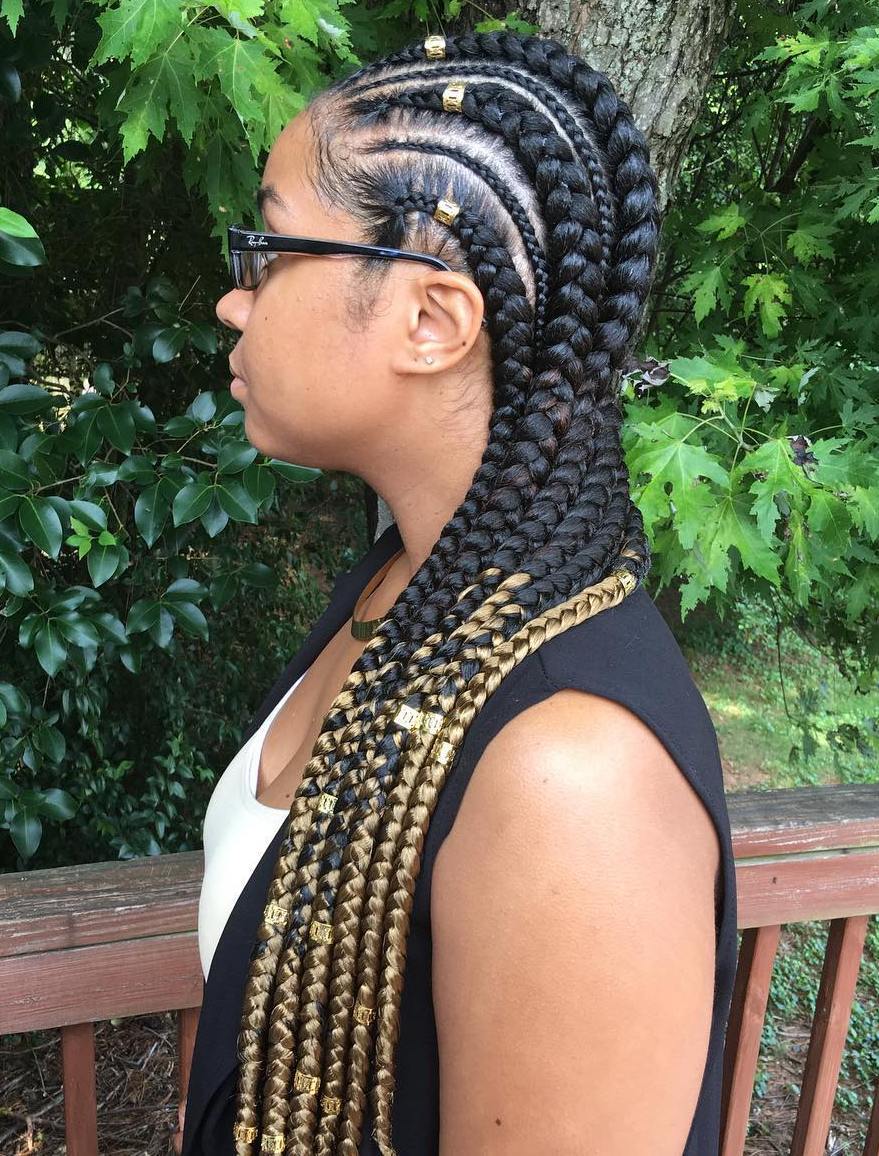 Long Two-Tone Ghana Braids