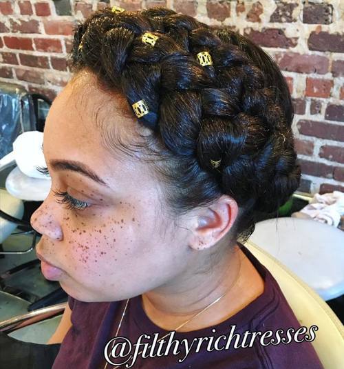 crown braid updo