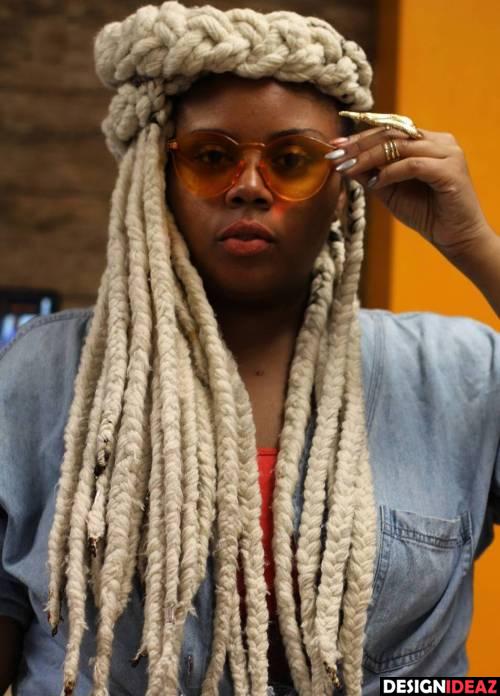 White Yarn Braids