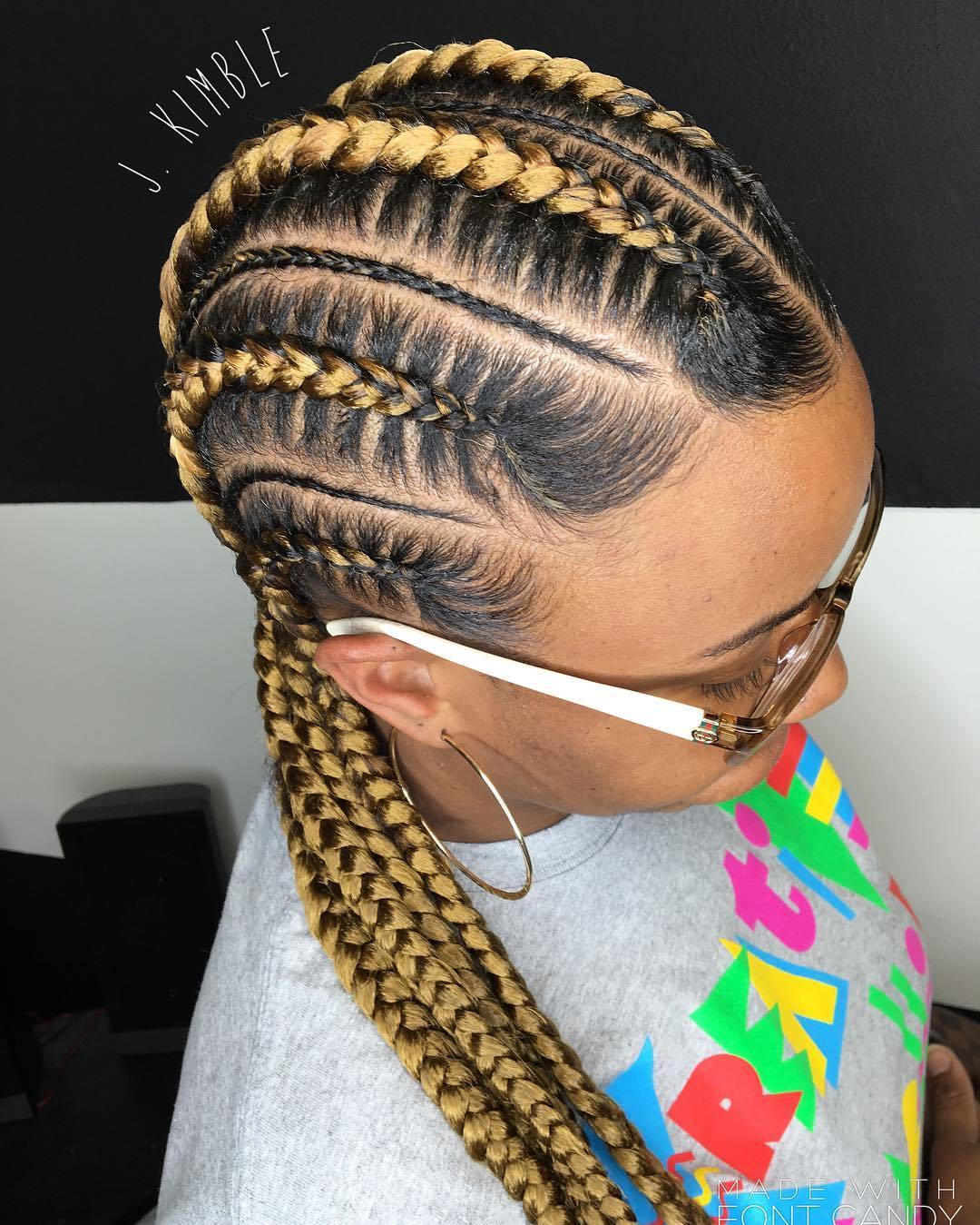 Blonde Cornrows For Black Hair