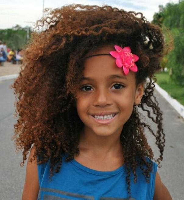 Little Girl's Curly Natural Hairstyle