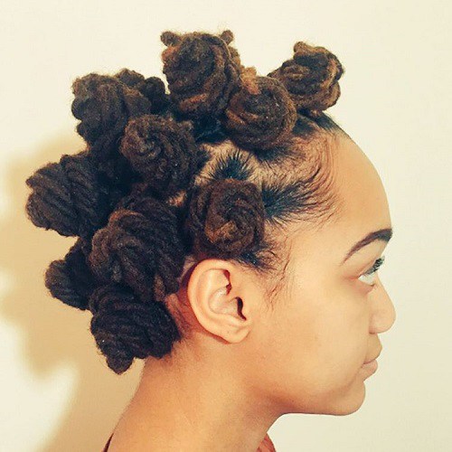 Bantu Knots For Dreadlocks