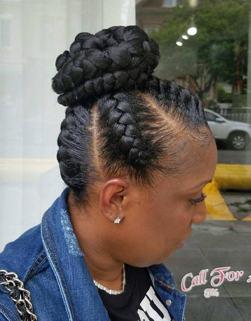 Bun With Goddess Braids