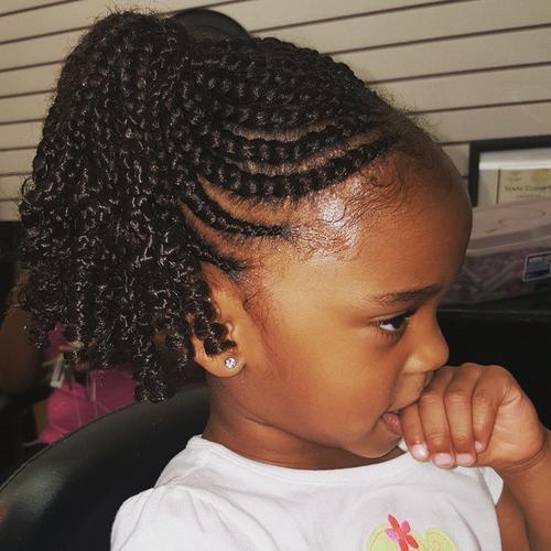 braided pony for little black girls