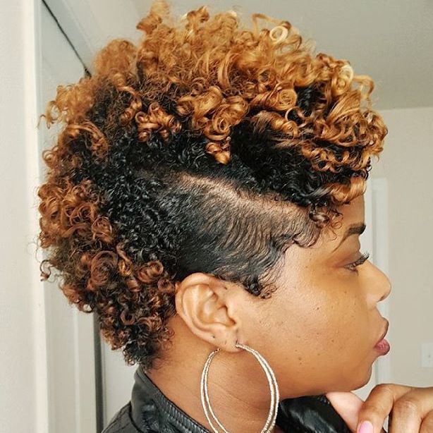 Short Caramel Blonde Natural Fauxhawk