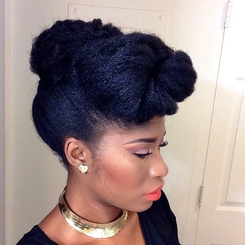 updo hairstyle with a bun