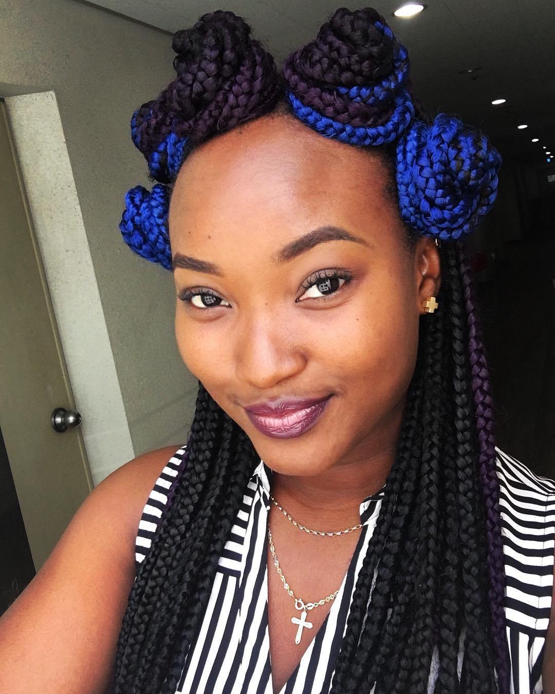 Four Knots Crown With Box Braids