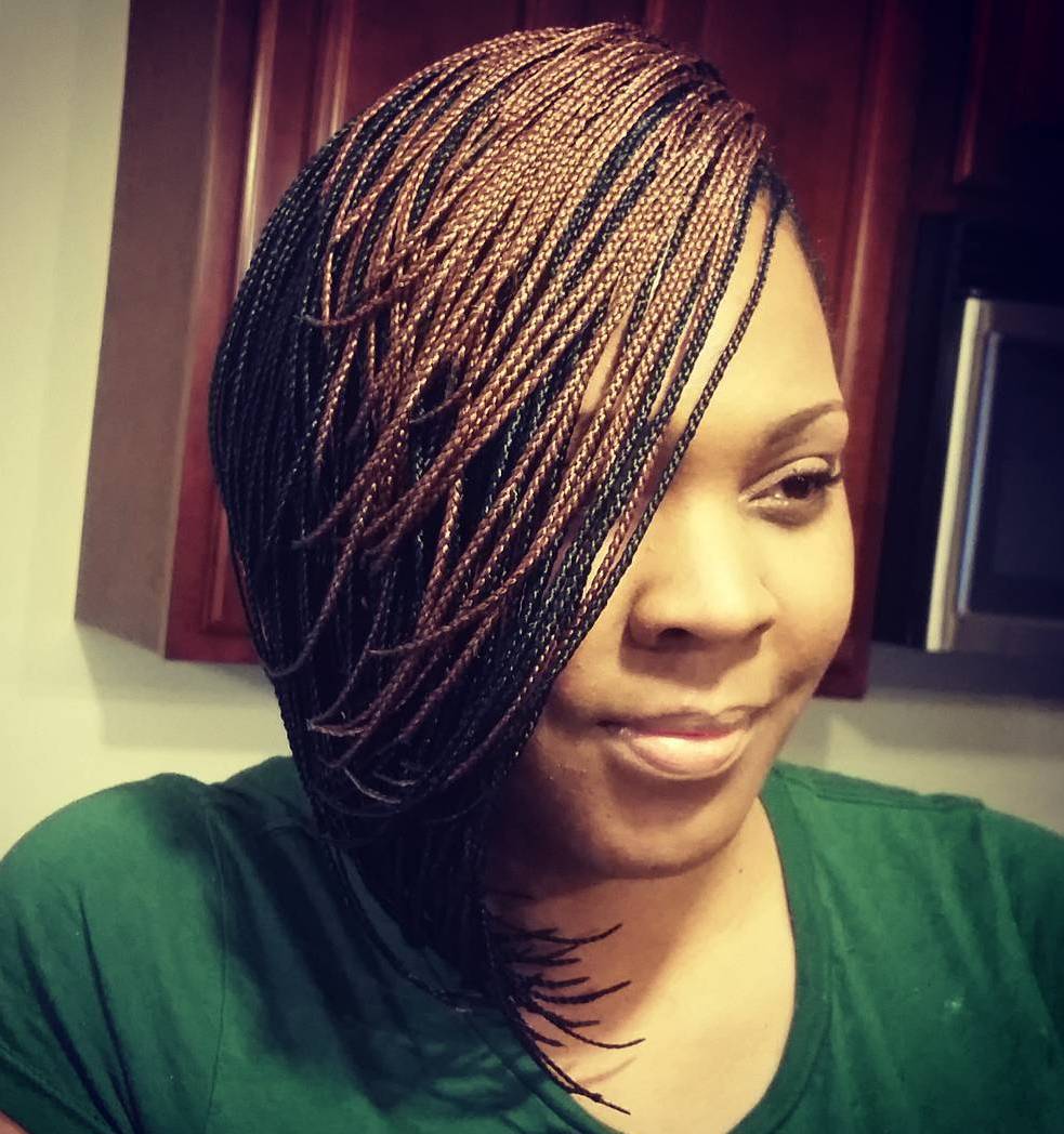 Two-Tone Micro Braids Bob