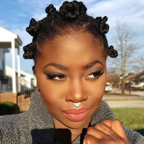 Bantu Knots On Natural Hair 