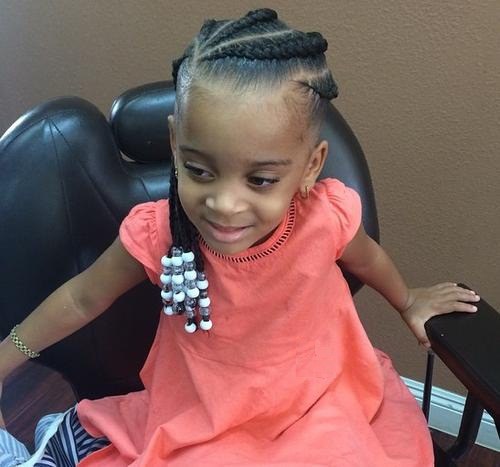 little girls black braided hairstyle